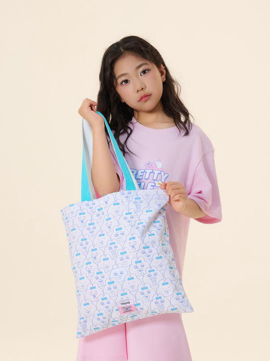 (Ships 17/4) Limited Edition All‑Over Bunny Print Cotton Tote Bag