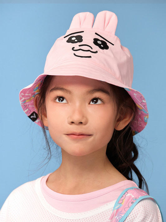 Bunny Ear Embroidered Bucket Hat
