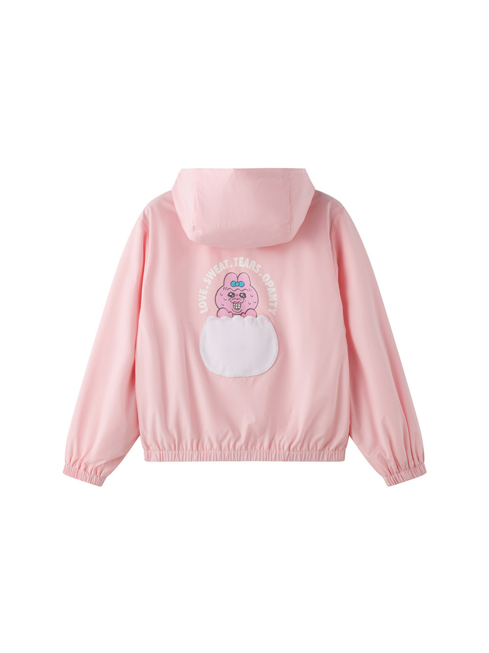 Minimal Logo Hooded Windbreaker Jacket