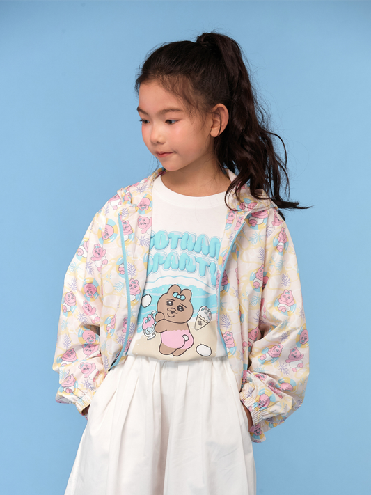All‑Over Print Lightweight Hooded Windbreaker Jacket
