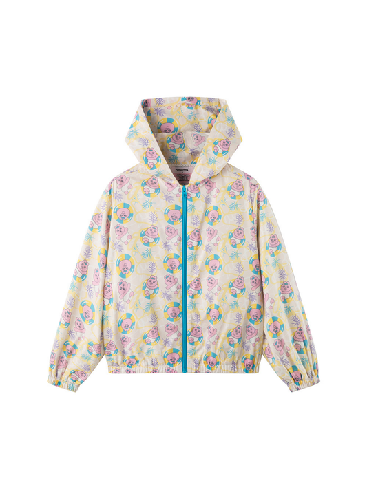 All‑Over Print Lightweight Hooded Windbreaker Jacket
