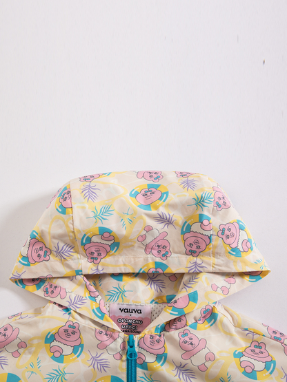 All‑Over Print Lightweight Hooded Windbreaker Jacket