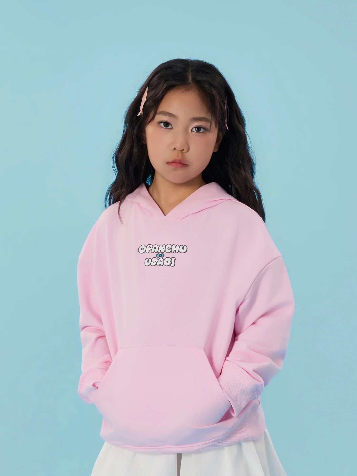 Bunny‑Ear Hooded Sweatshirt with Patch Pocket