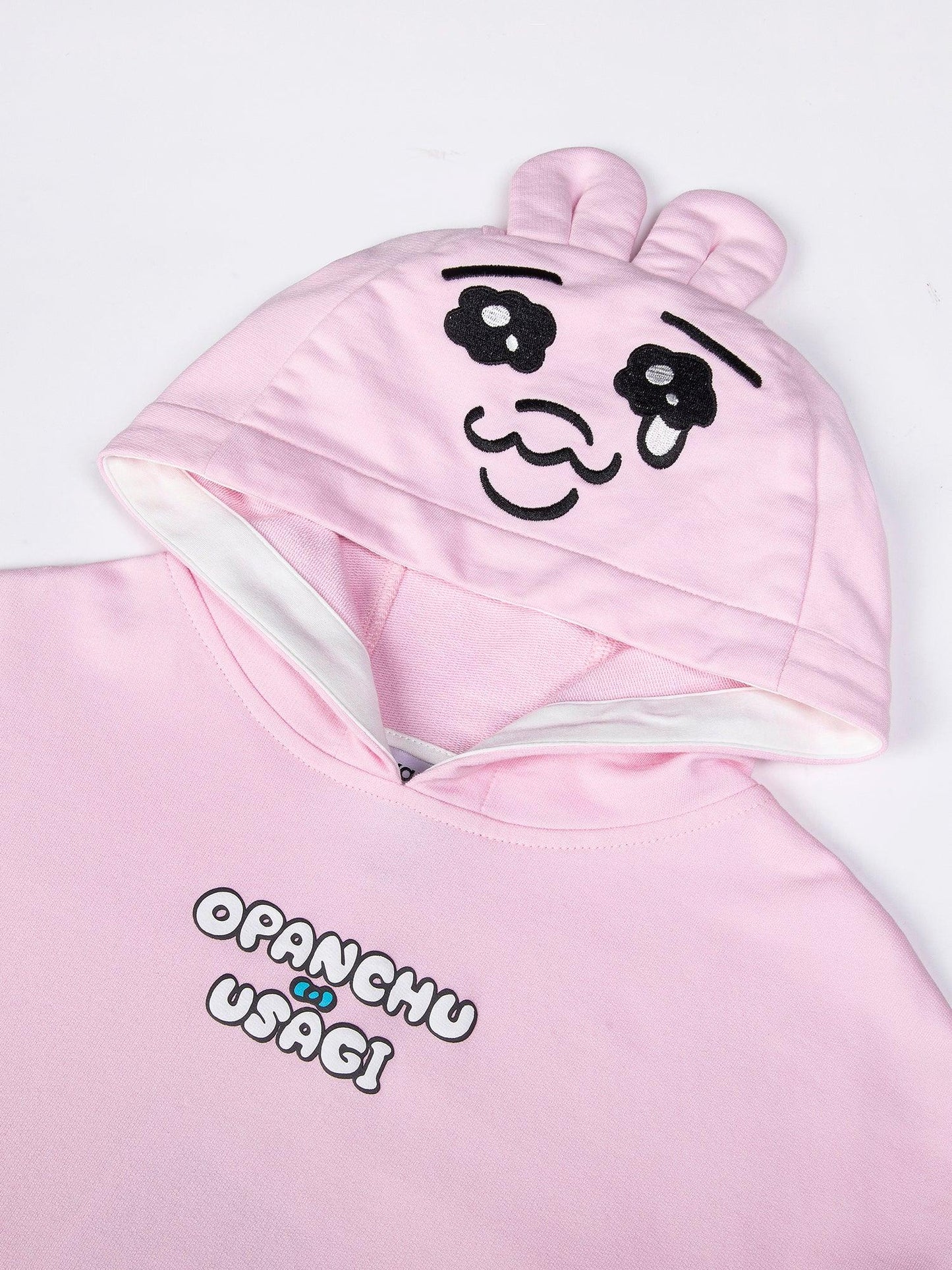 Bunny‑Ear Hooded Sweatshirt with Patch Pocket