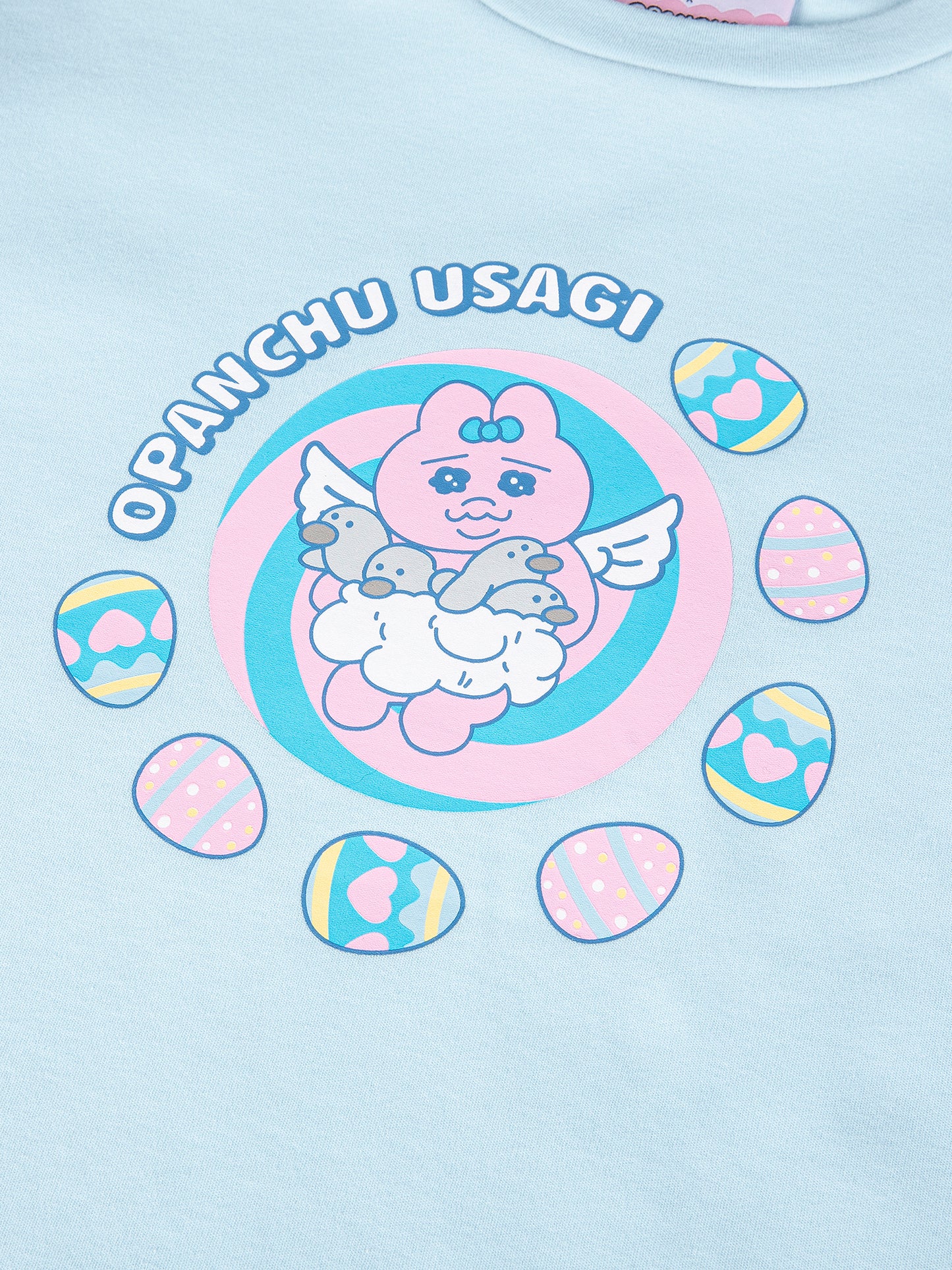 (Ships 17/4) Angel Bunny Light Blue Graphic Sweatshirt