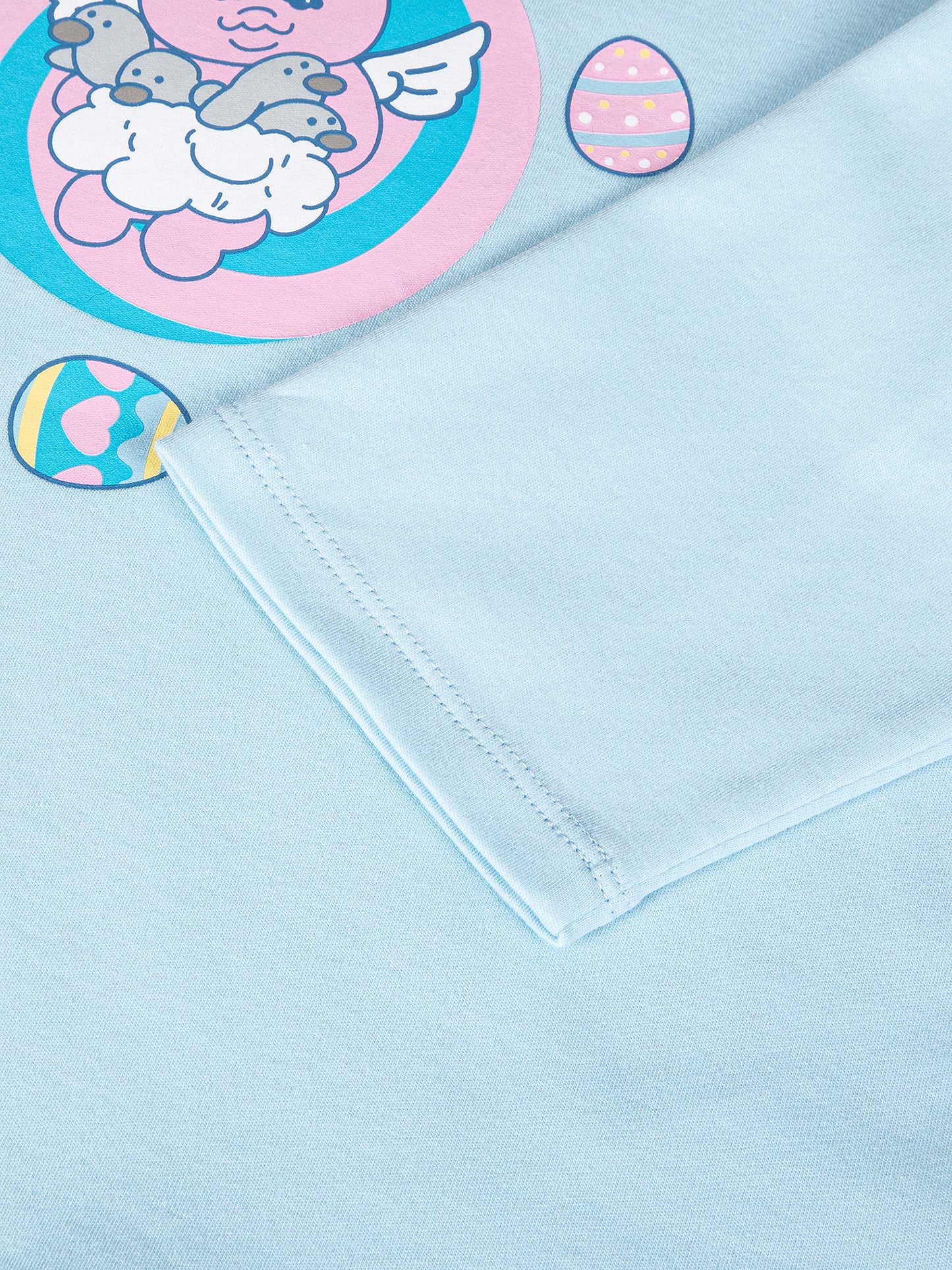 (Ships 17/4) Angel Bunny Light Blue Graphic Sweatshirt