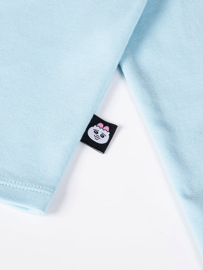 (Ships 17/4) Angel Bunny Light Blue Graphic Sweatshirt