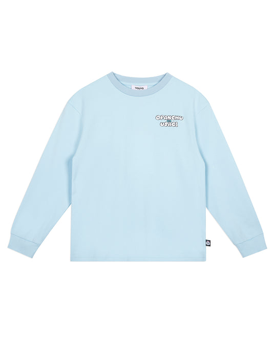 (Ships 17/4) “Opanty Time” Light Blue Graphic Sweatshirt