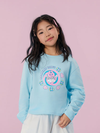 Angel Bunny Light Blue Graphic Sweatshirt