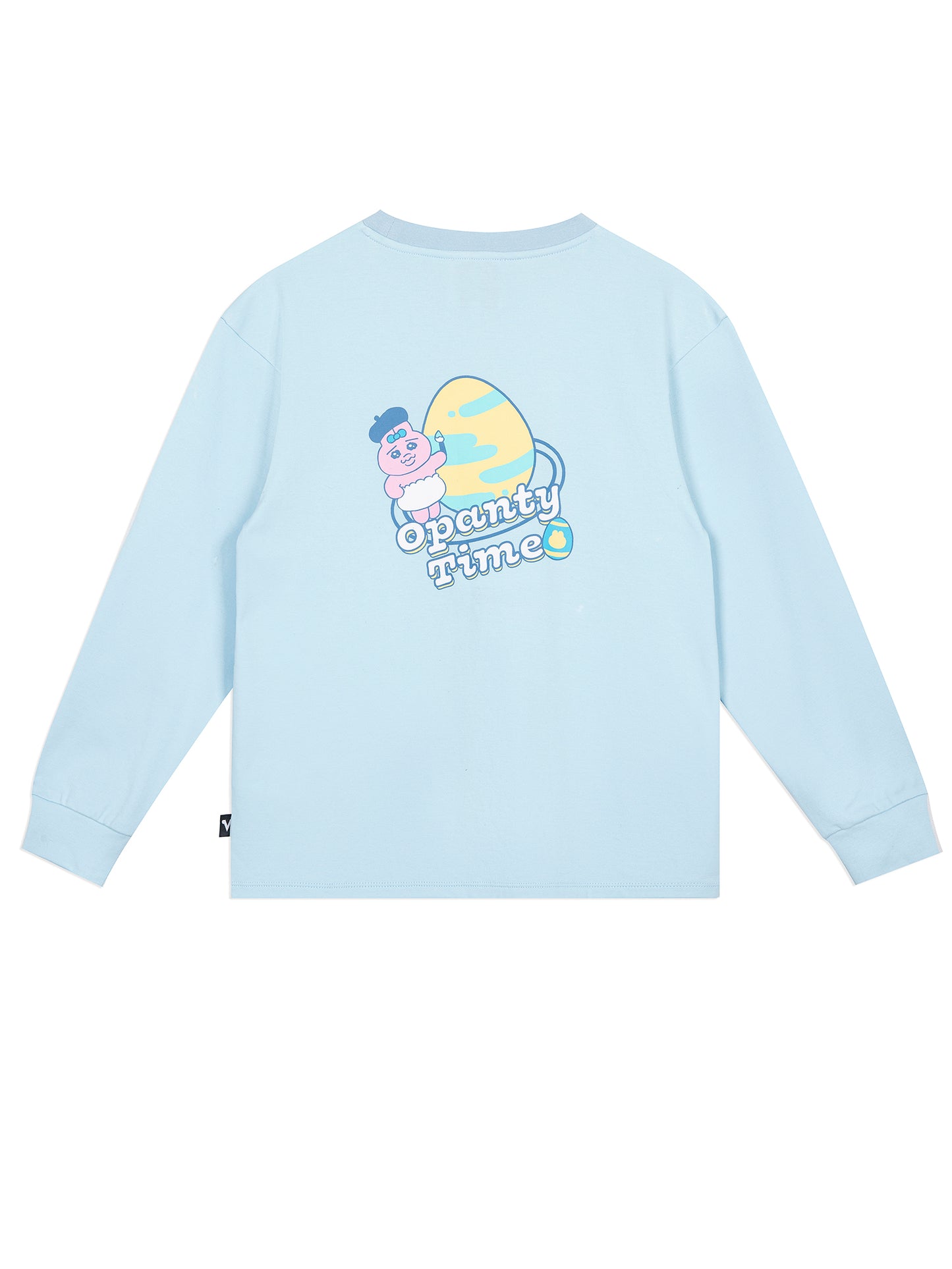 (Ships 17/4) “Opanty Time” Light Blue Graphic Sweatshirt