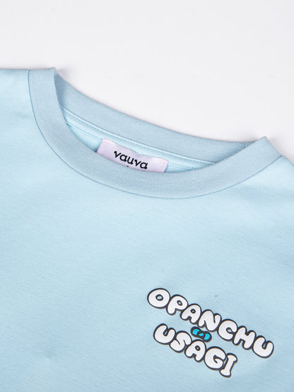 (Ships 17/4) “Opanty Time” Light Blue Graphic Sweatshirt