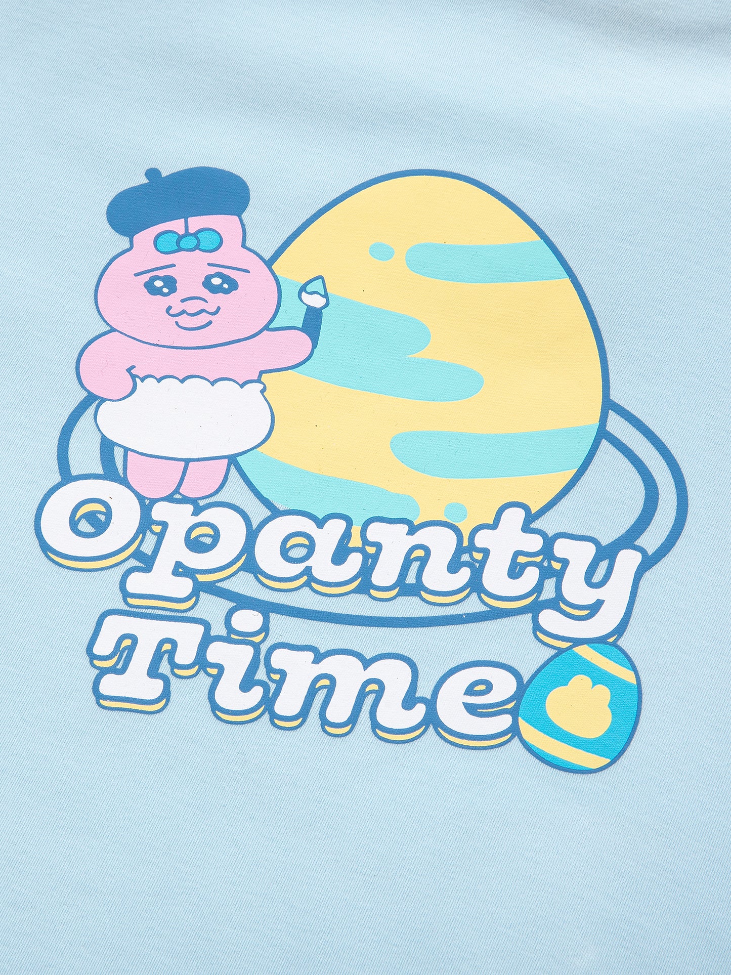(Ships 17/4) “Opanty Time” Light Blue Graphic Sweatshirt