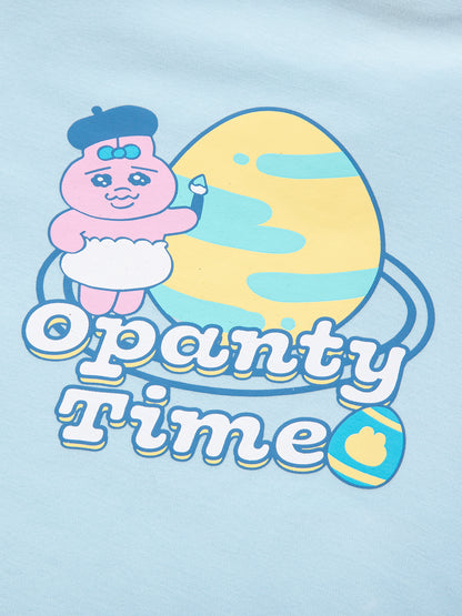 (Ships 17/4) “Opanty Time” Light Blue Graphic Sweatshirt
