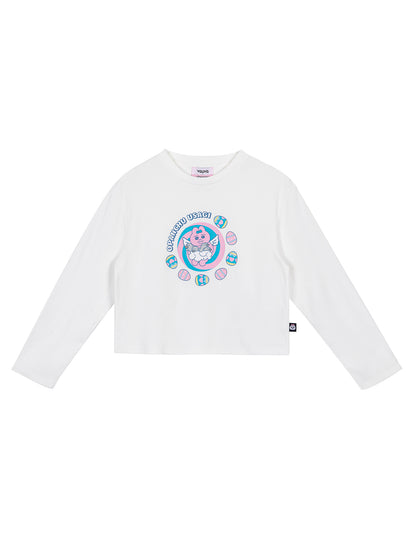 (Ships 17/4) Angel Bunny Graphic Sweatshirt