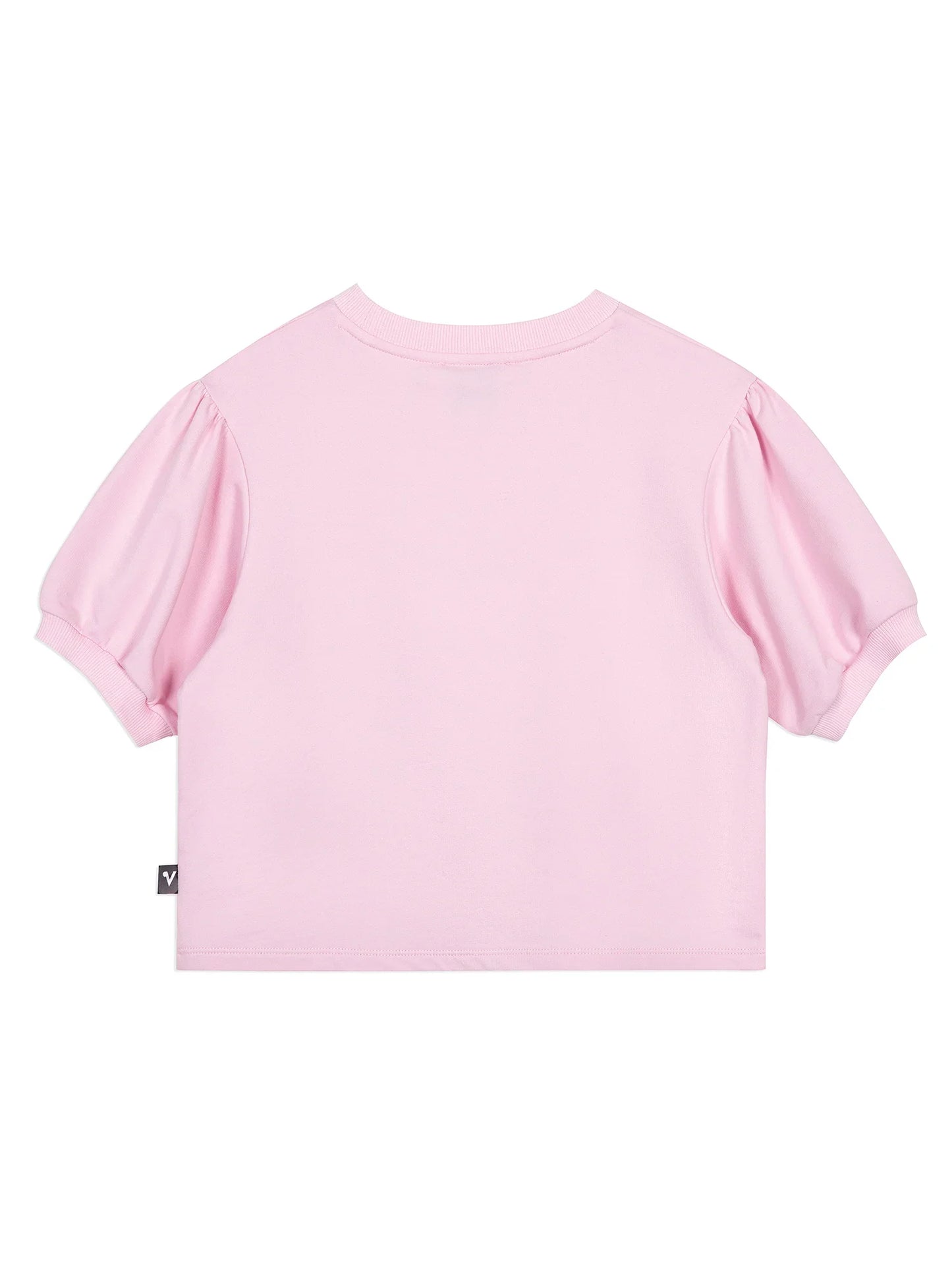 Puff‑Sleeve Egg Pop Pink Graphic T‑Shirt