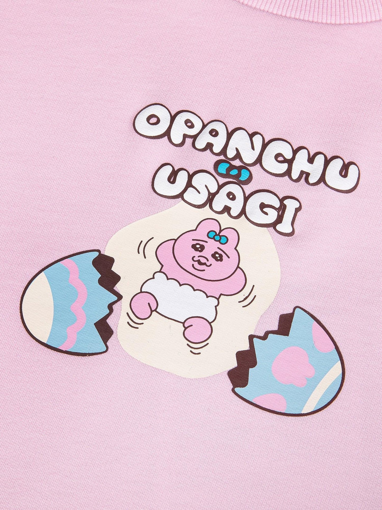Puff‑Sleeve Egg Pop Pink Graphic T‑Shirt
