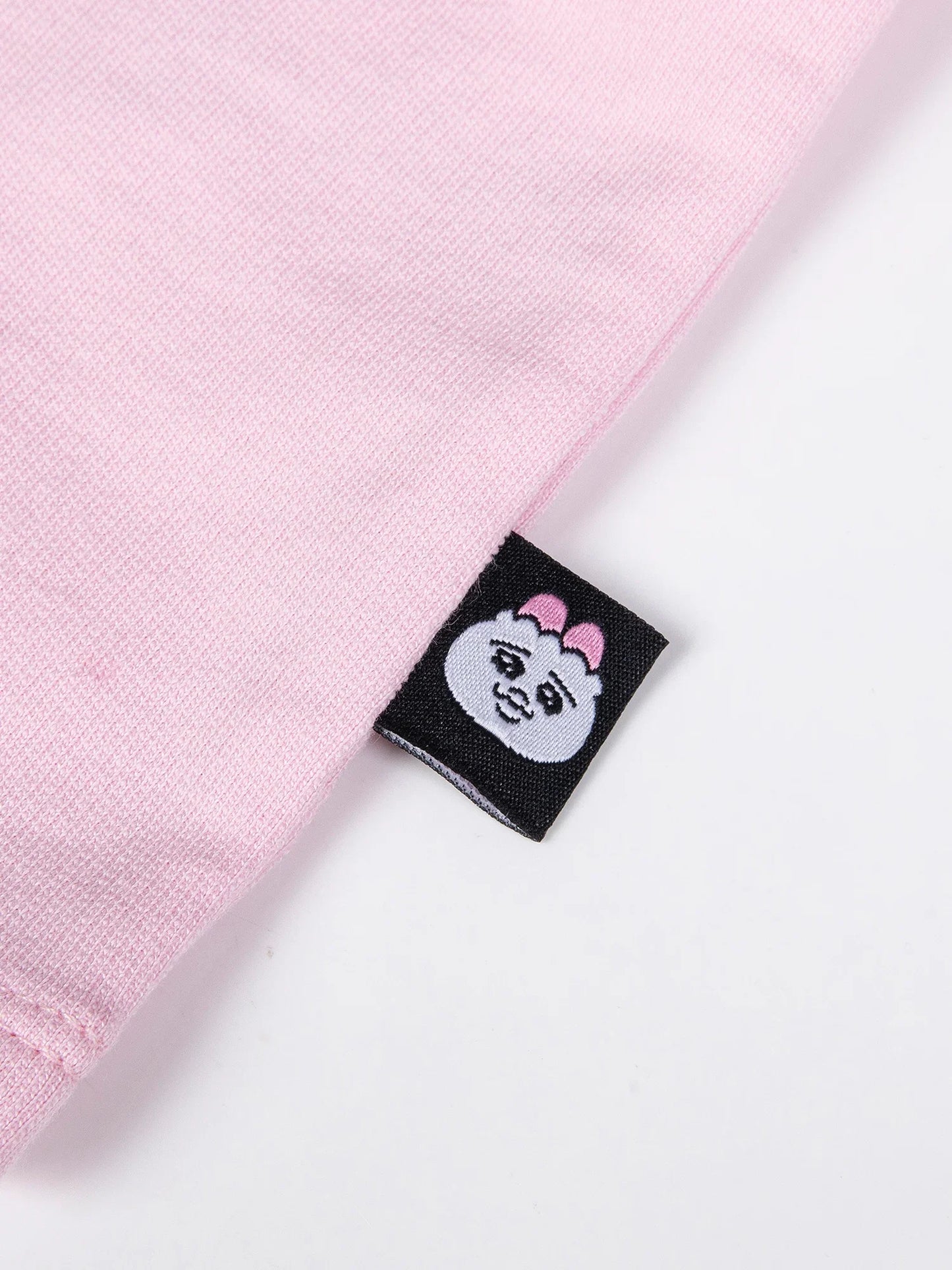 Puff‑Sleeve Egg Pop Pink Graphic T‑Shirt