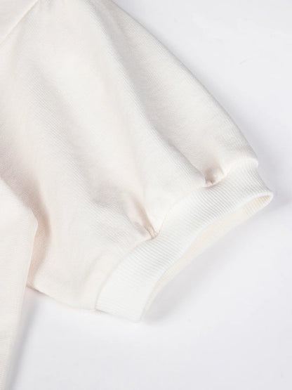 Puff‑Sleeve Egg Pop Graphic T‑Shirt