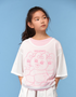 Pastel Mesh Layered Graphic T‑Shirt