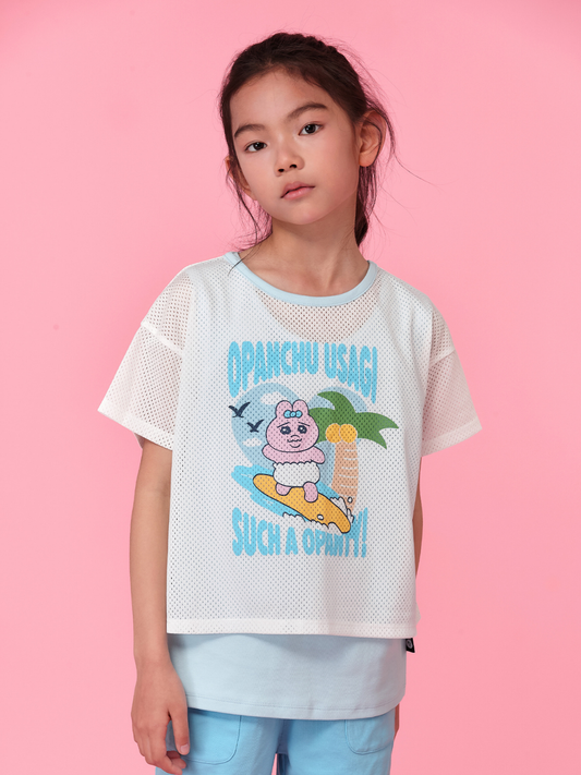 Surf Graphic Mesh Layered T‑Shirt