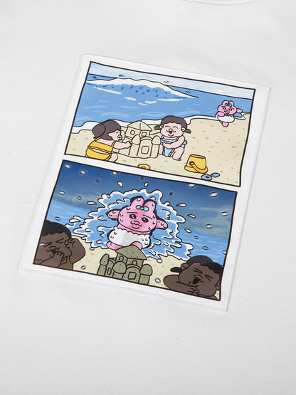 Beach Comic Panel Graphic T‑Shirt