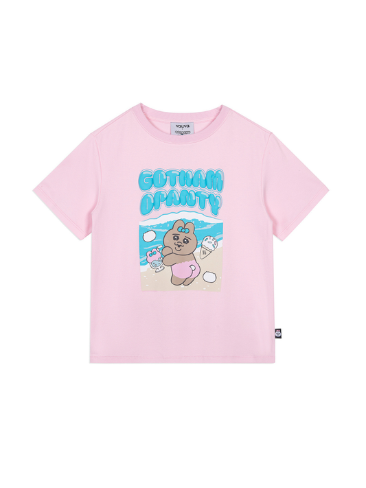 3D Bubble Print Graphic T-Shirt