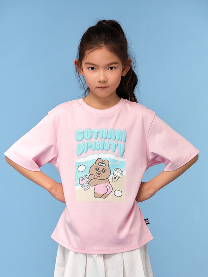 3D Bubble Print Graphic T-Shirt