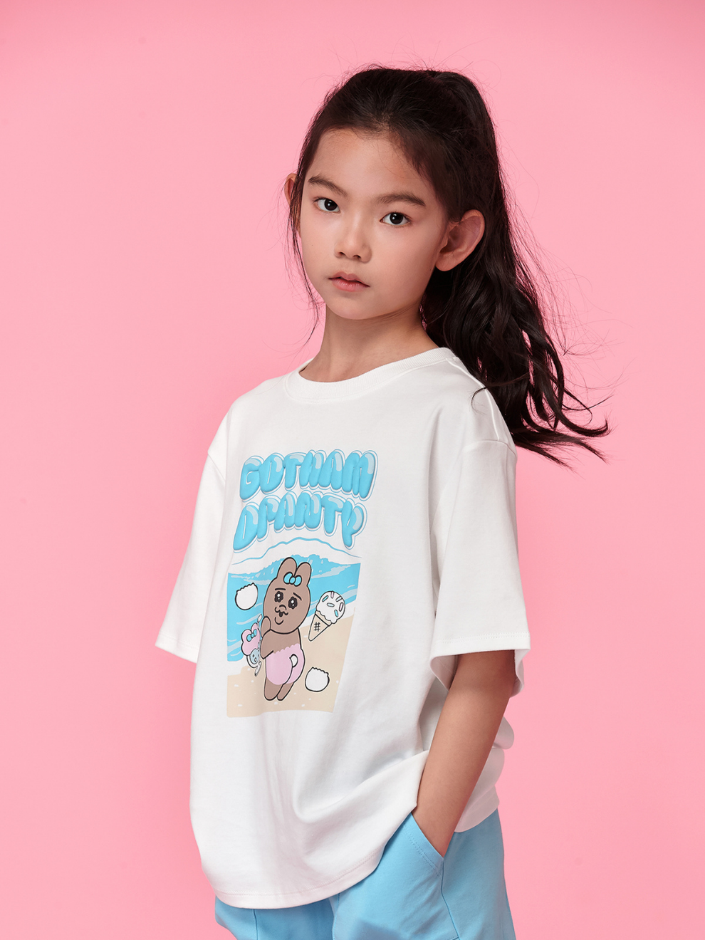 3D Bubble Print Graphic T-Shirt