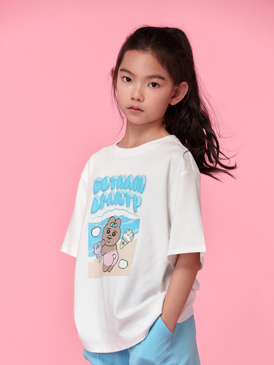 3D Bubble Print Graphic T-Shirt