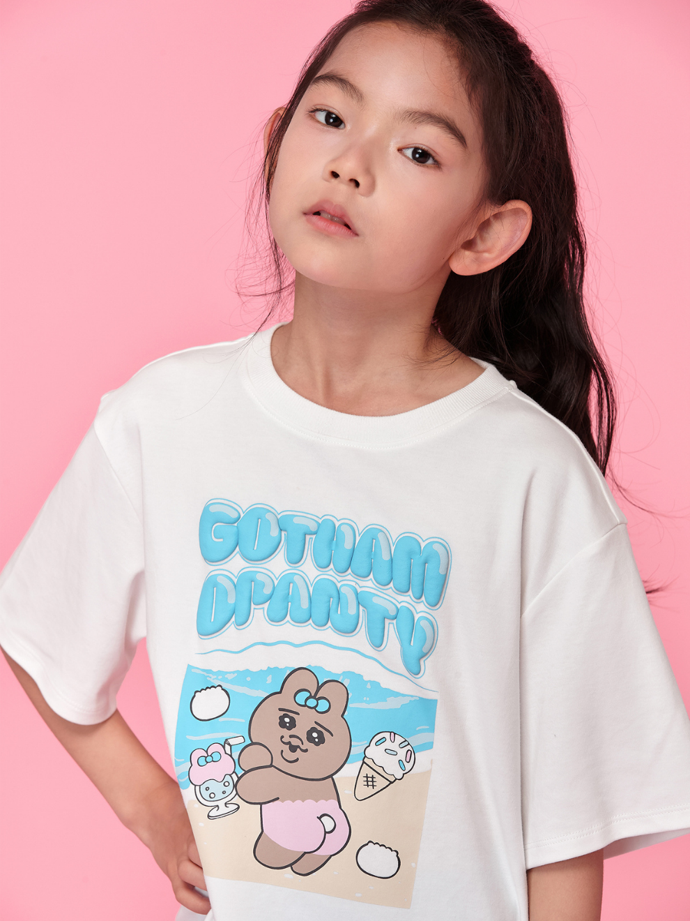 3D Bubble Print Graphic T-Shirt