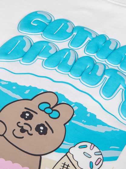 3D Bubble Print Graphic T-Shirt