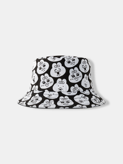 Reversible Embroidered & All-Over Print Bucket Hat