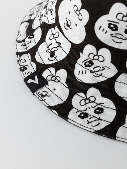 Reversible Embroidered & All-Over Print Bucket Hat