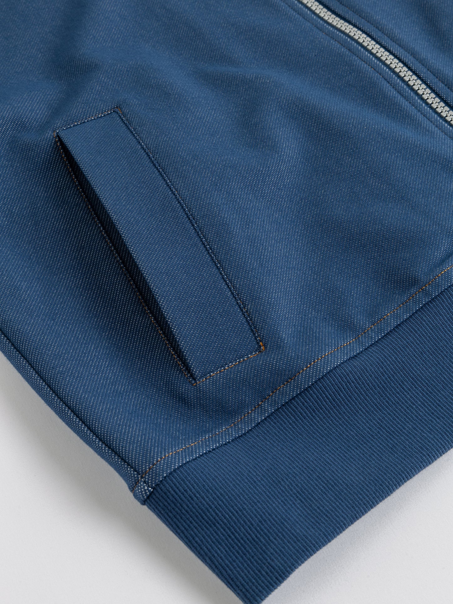 Opanchu Usagi Graphic Back Print Denim Bomber Jacket