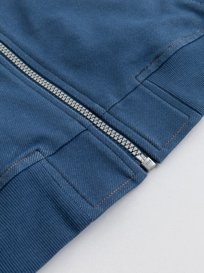 Opanchu Usagi Graphic Back Print Denim Bomber Jacket