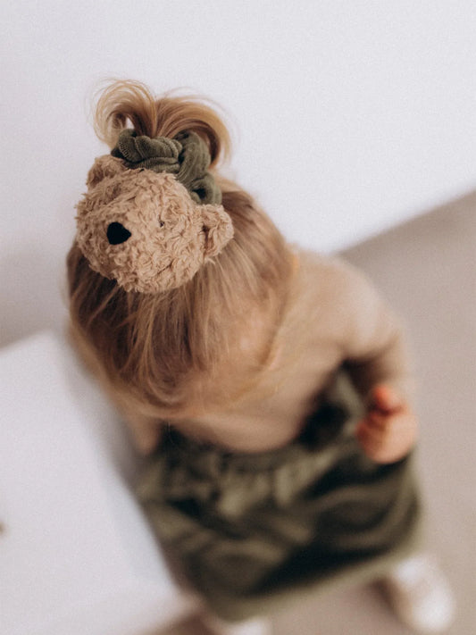 Velour Scrunchy With Teddy