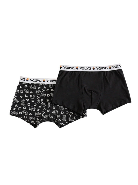 VAUVA Vauva Boys Organic Cotton Underwear (Boxers) - Vauva Black Underwear
