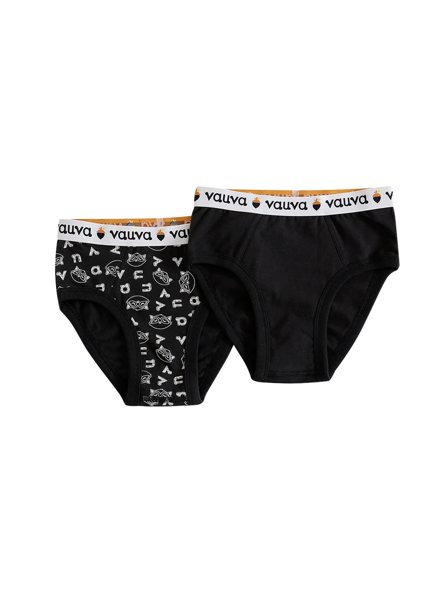VAUVA Vauva Boys Organic Cotton Underwear (Briefs) - Vauva Black Underwear