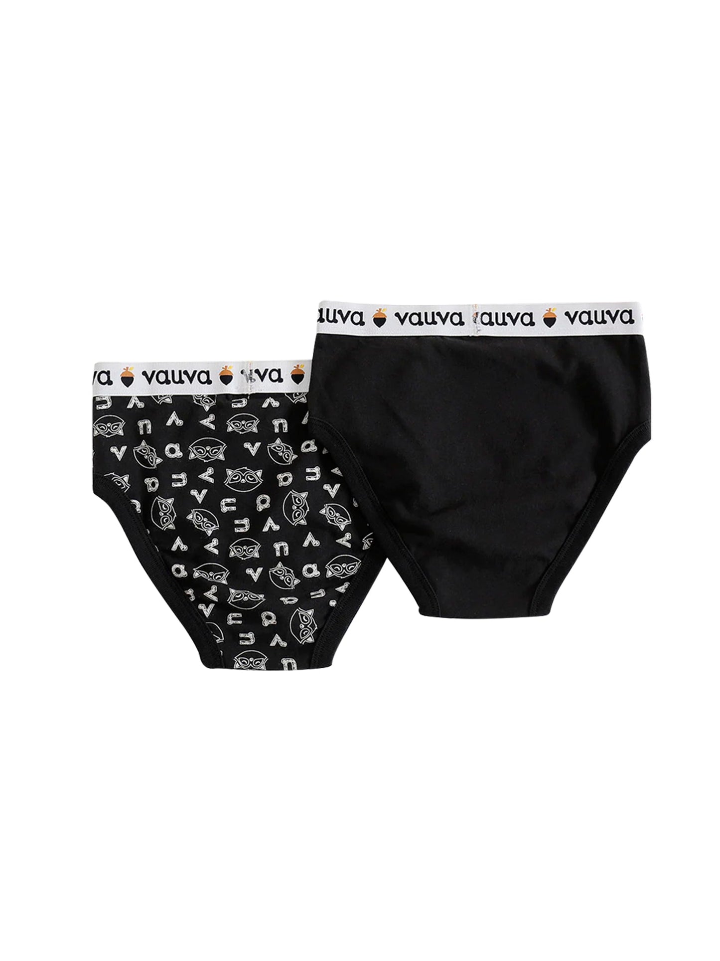 VAUVA Vauva Boys Organic Cotton Underwear (Briefs) - Vauva Black Underwear