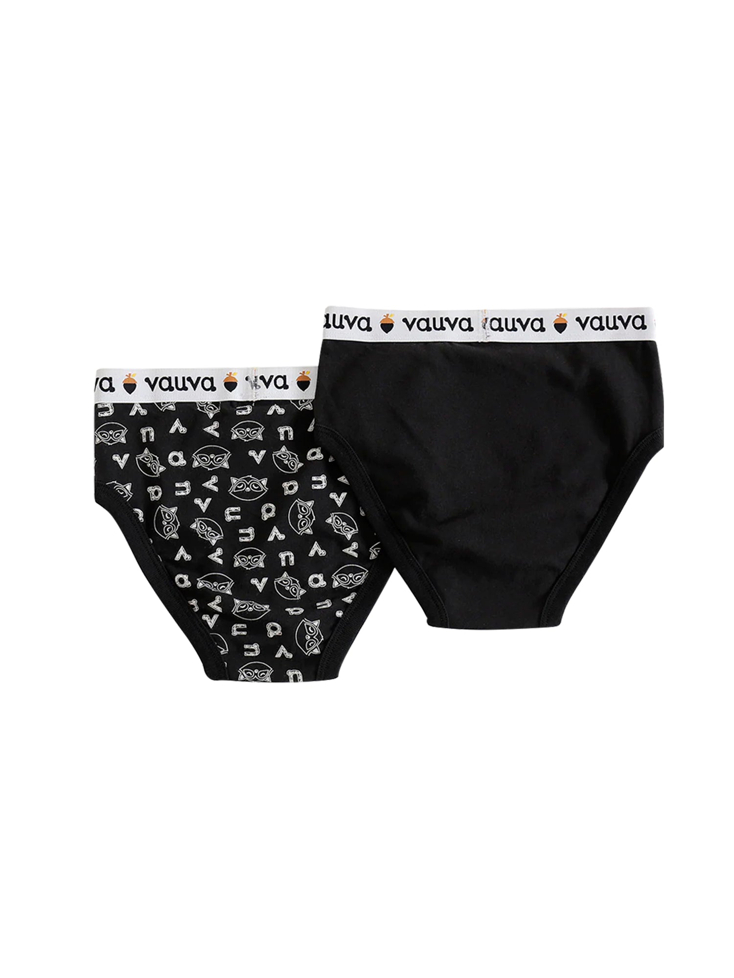 VAUVA Vauva Boys Organic Cotton Underwear (Briefs) - Vauva Black Underwear
