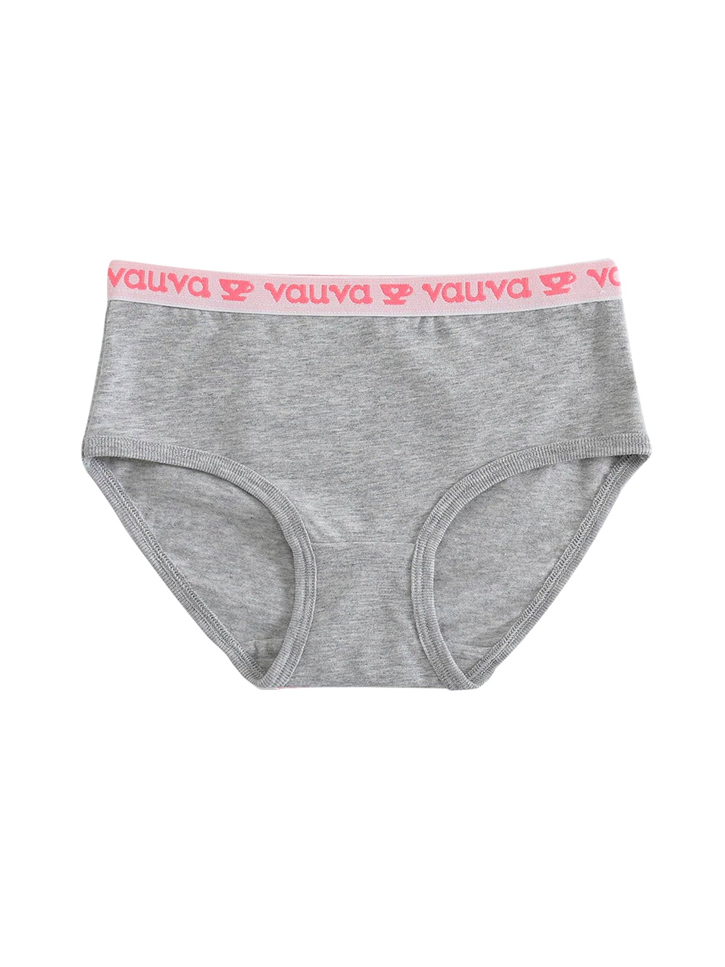 VAUVA Vauva Girls Organic Cotton Underwear - Vauva Pattern / Grey Love Underwear