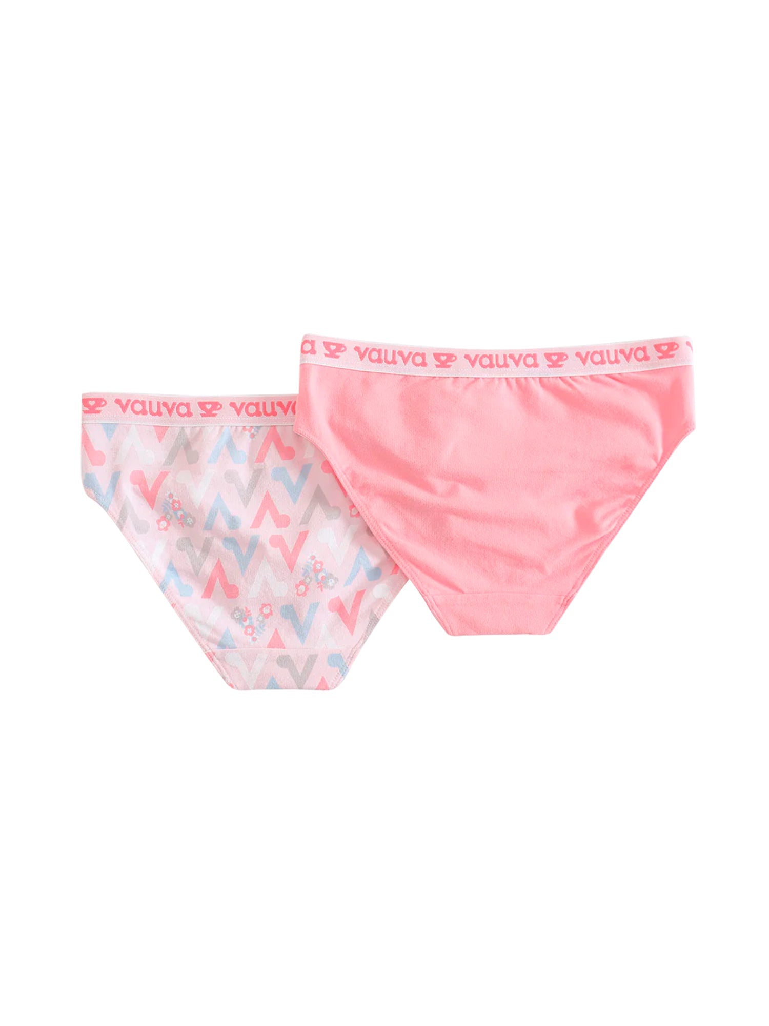 VAUVA Vauva Girls Organic Cotton Underwear - Vauva Pattern / Pink Underwear