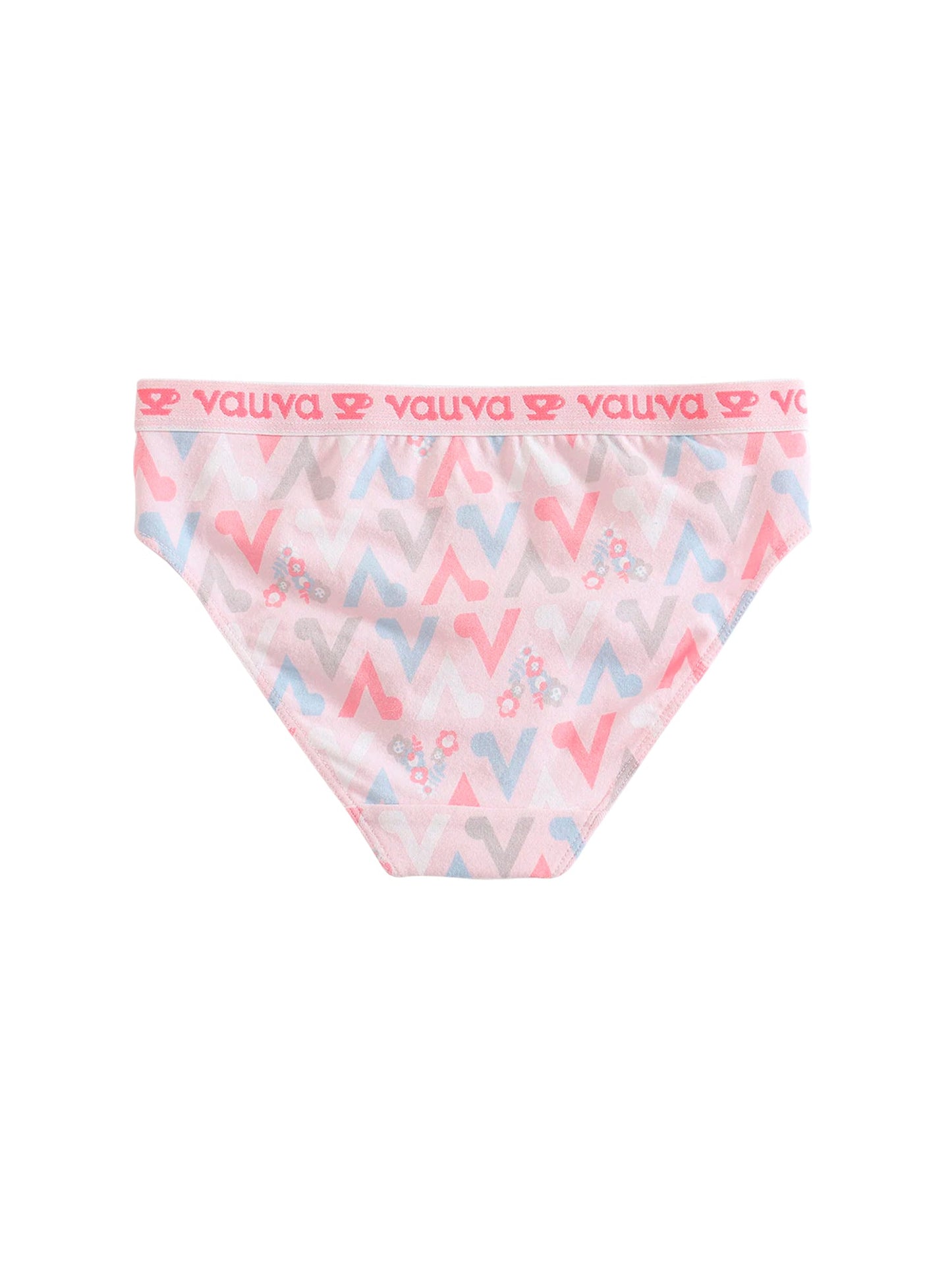 VAUVA Vauva Girls Organic Cotton Underwear - Vauva Pattern / Pink Underwear