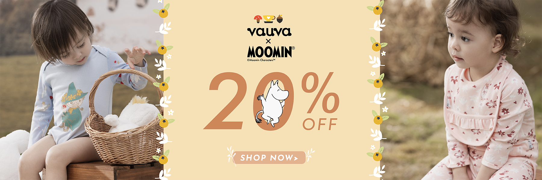 My Little Korner - Vauva x Moomin Collection 20%OFF Desktop Banner