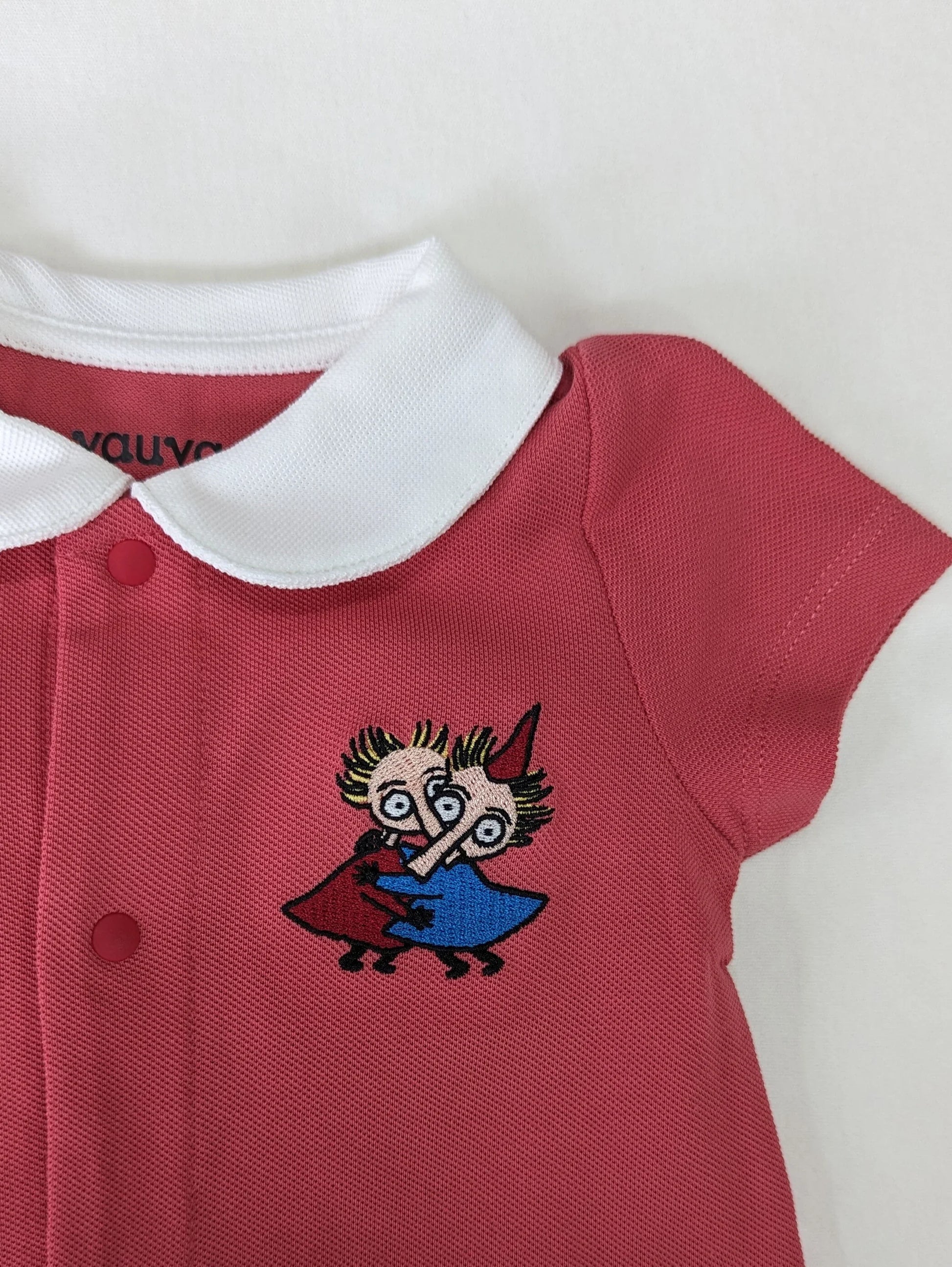Vauva x Moomin Vauva x Moomin - Baby Girl Thingumy & Bob Embroidered Short Sleeves Romper - Red Romper