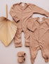 Merino Wool & Silk Snap‑Front Sleepsuit