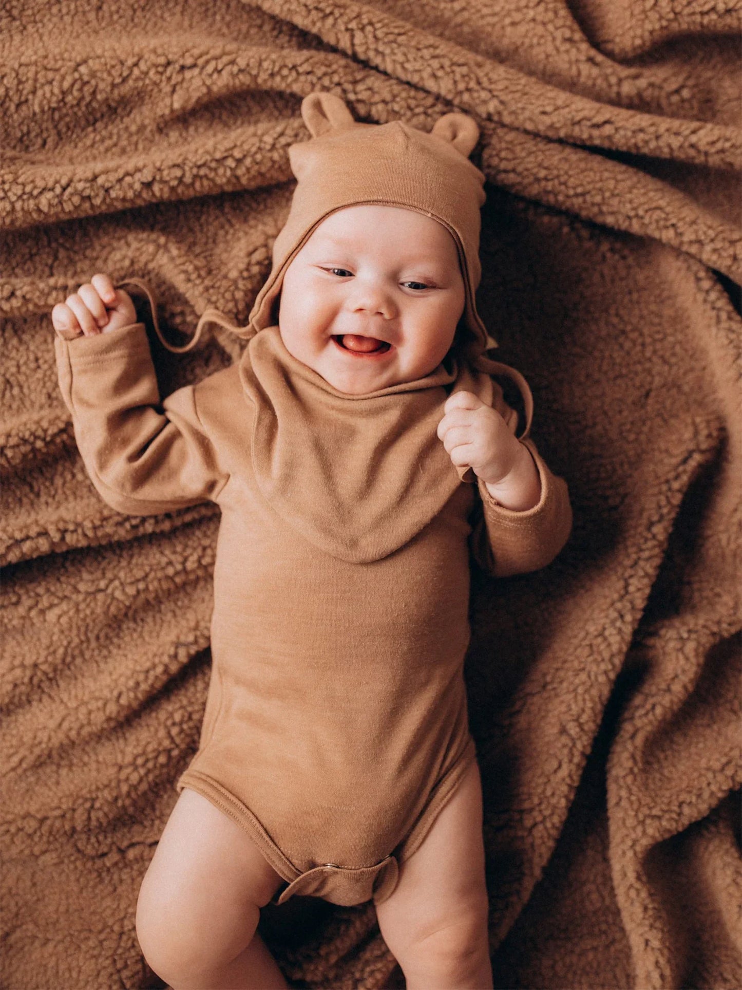 Merino Wool/Silk Longsleeve Bodysuit