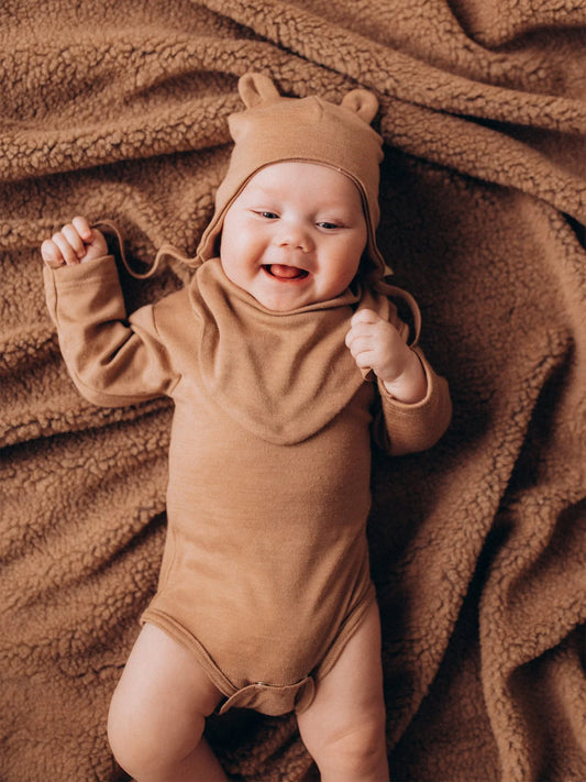Merino Wool/Silk Longsleeve Bodysuit