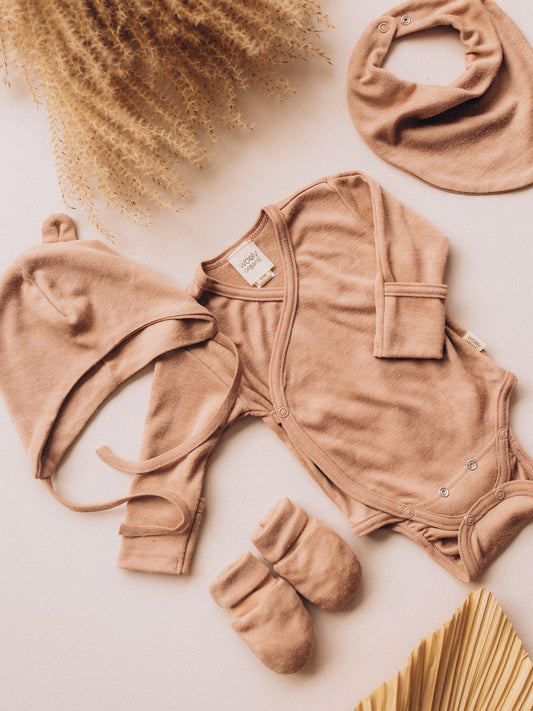Merino Wool & Silk Wrap Bodysuit