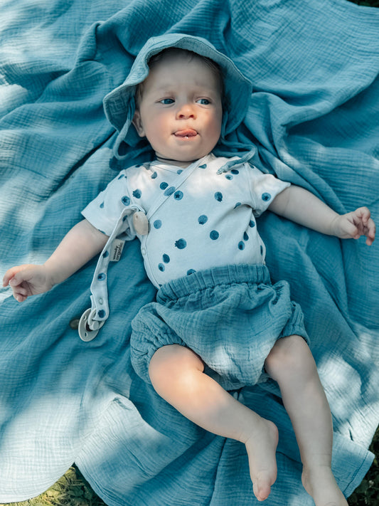 Shortsleeve Wrap Bodysuit (GOTS)